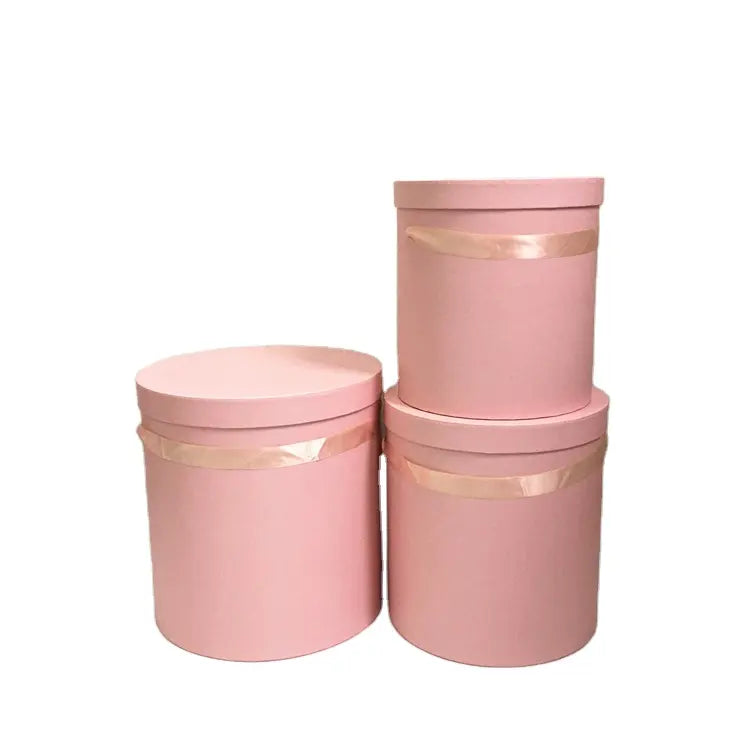 Everyday Round Flower Gift Box with Handle