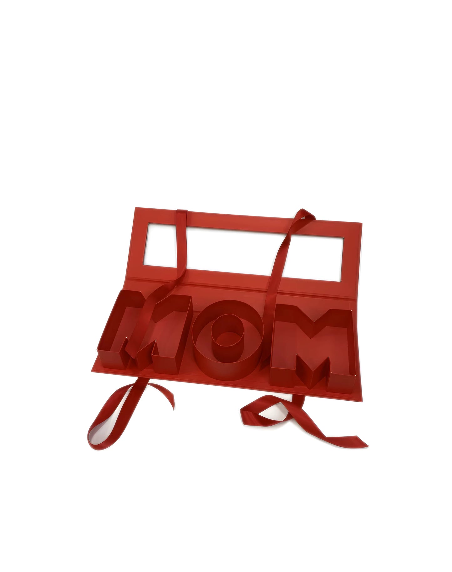 Fillable MOM Letters Flower Gift Box with Clear Lid