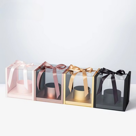 Square Acrylic Flower Gift Box For Preserved Rose Flowers
