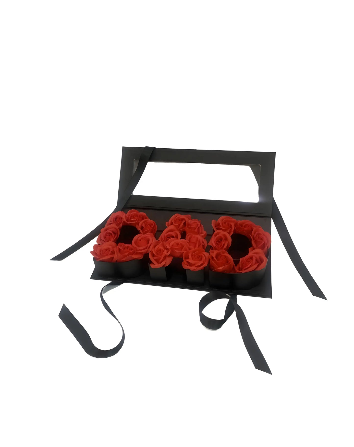 Fillable DAD Letters Flower Gift Box with Clear Lid