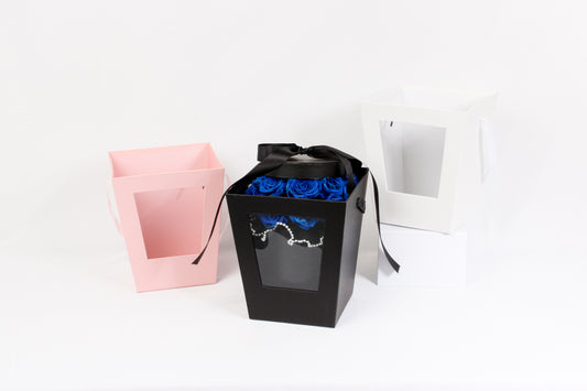 Rigid Trapezoidal Window Flower Tote Bag