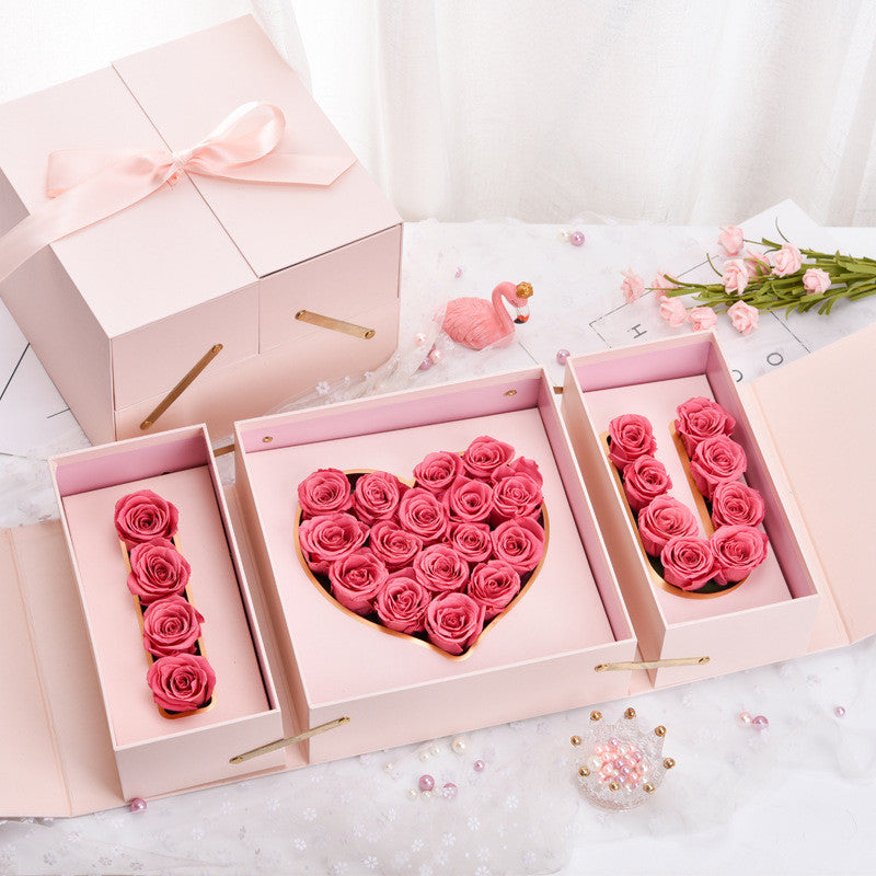 I Love You Floral Box (BLACK) — Plenty Flowers