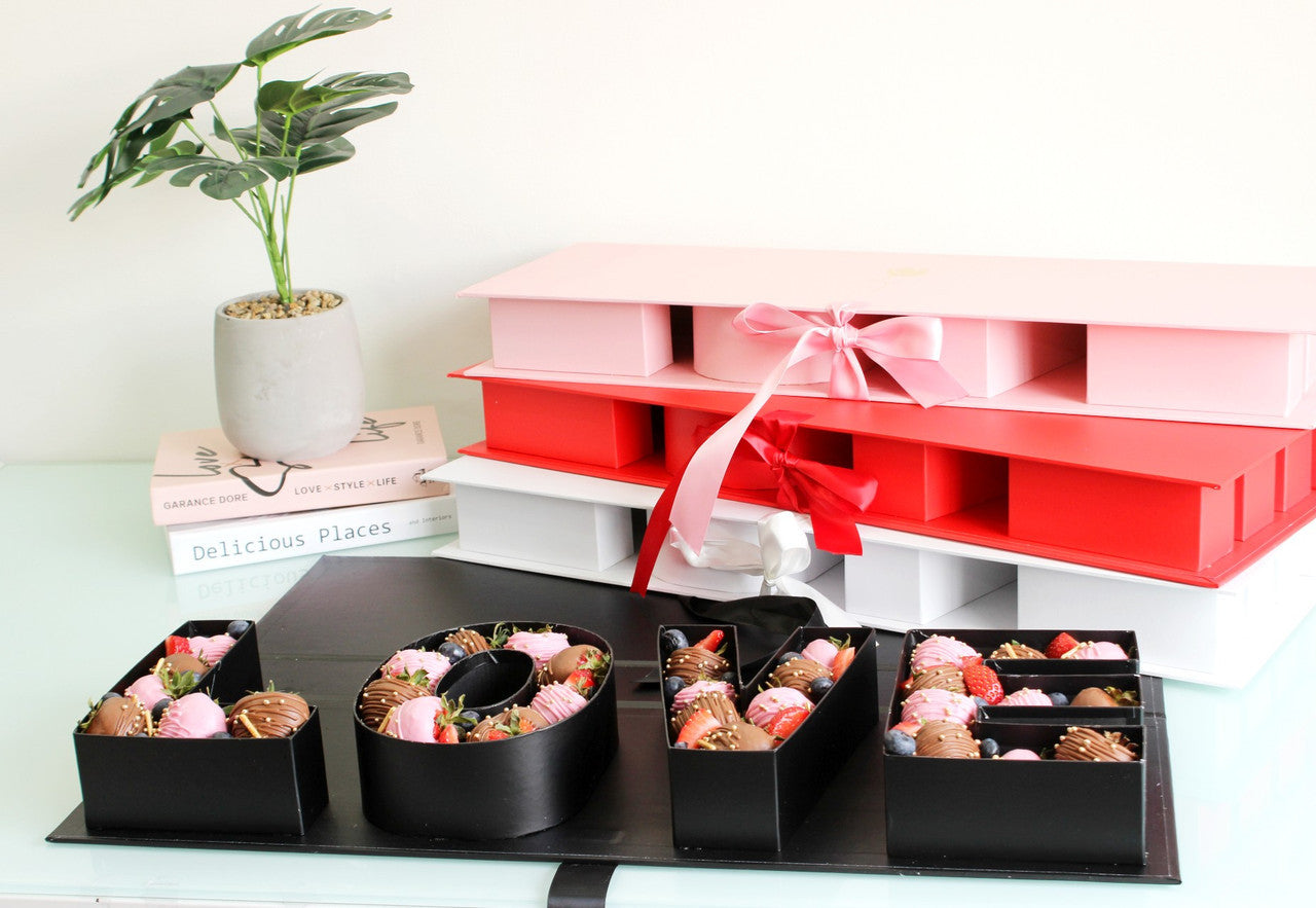 "LOVE" Fillable Letters Box with Ribbon