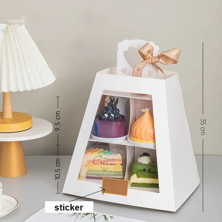 2 Tiers Trapezoid Bakery / Cupcakes Dessert Stand - Elegant Supply