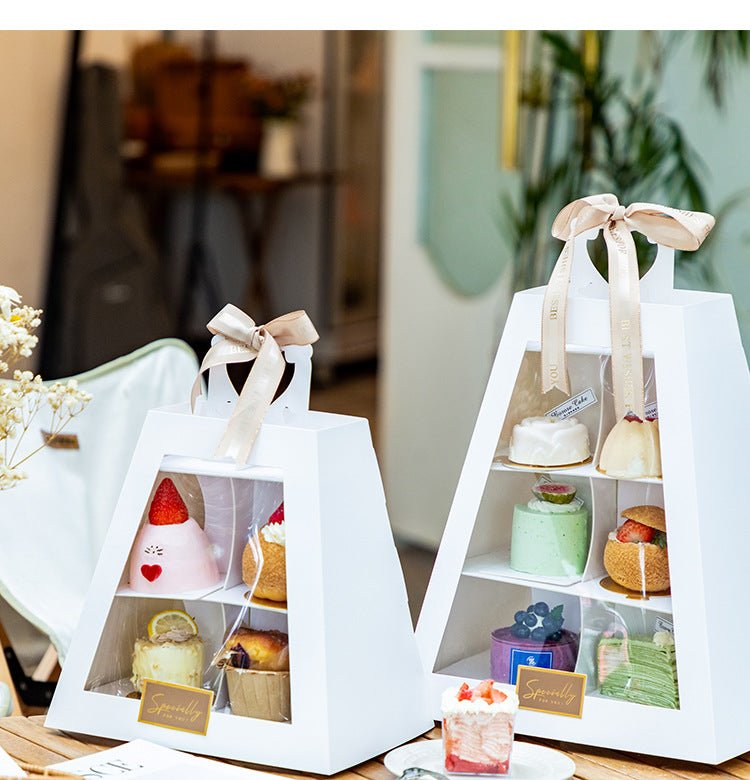 3 Tiers Trapezoid Bakery / Cupcakes Dessert Stand - Elegant Supply