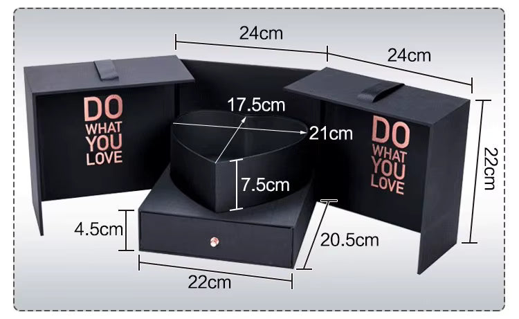 Chic rose gift box with premium structure