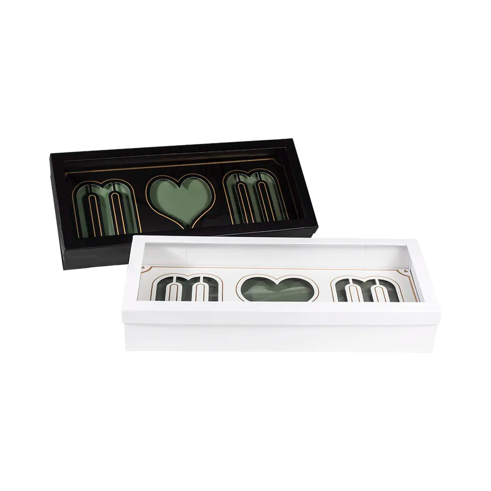 Foldable MOM Flower Box with Clear Lid, Foam and Liner