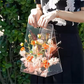 Clear Acrylic Flower Display Gift Cluth