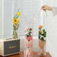 Tall Edge Clear PVC Rectangle Waterproof Flower Bag with Handle