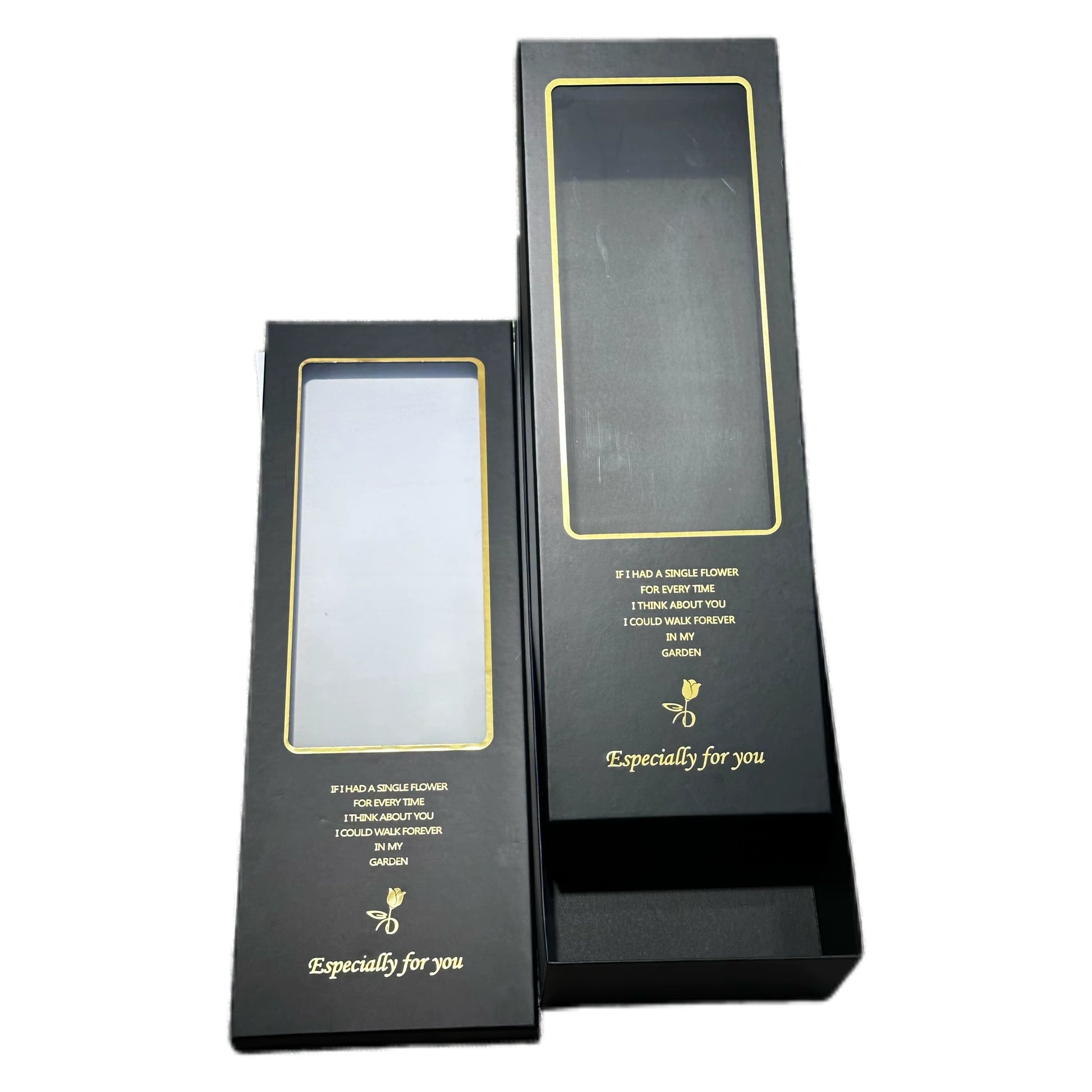 Luxury flower packaging box with front display window