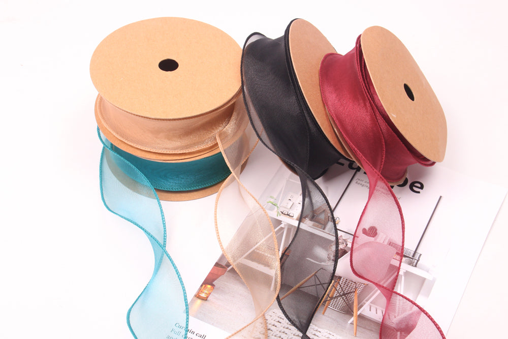 Mesh Silk Ribbon Roll For Flower Bouquet & Gift Wrapping