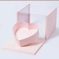 PRE-ORDER ONLY - Tilted Heart in a Clear Cube Flower Gift Box