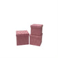 PRE-ORDER ONLY - Velvet Cube Square Flower Hat Box with Lid