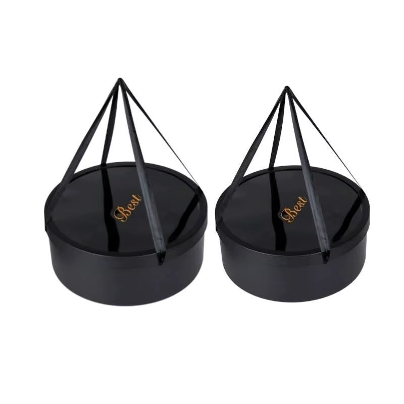 Large round bouquet box with plastic viewing window