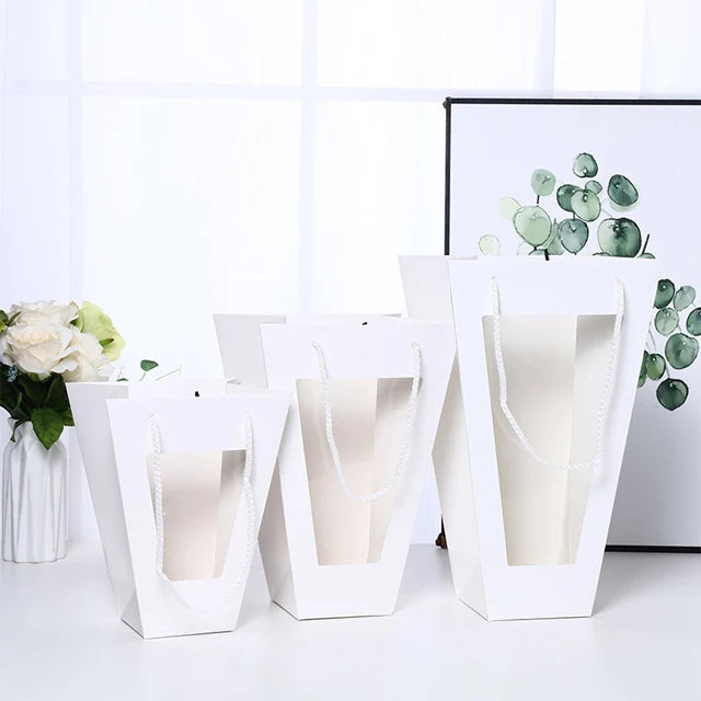 Trapezoid Kraft Flower/Gift Bag with Window