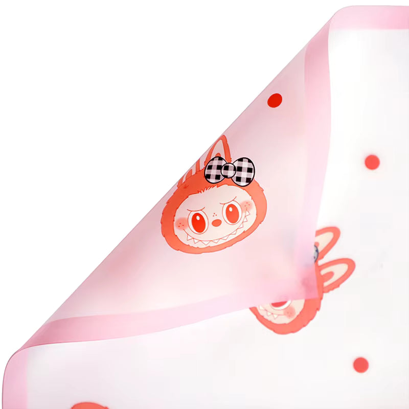 Durable flower wrap with whimsical Labubu illustrations