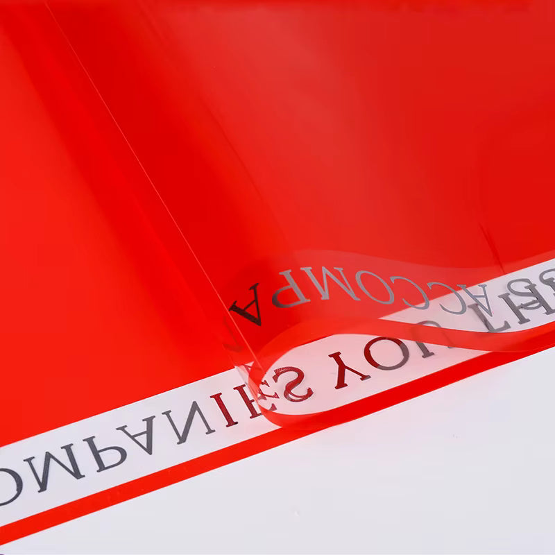 Transparent OPP floral wrapping sheets in various colors