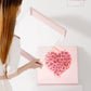 Acrylic Mirror Heart flower box with foam and liner