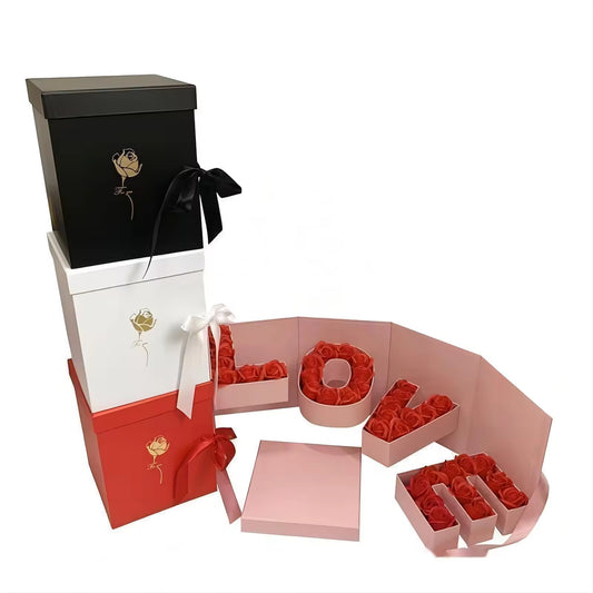 PRE-ORDER ONLY - Rotating Monogram Love Flower Gift Box