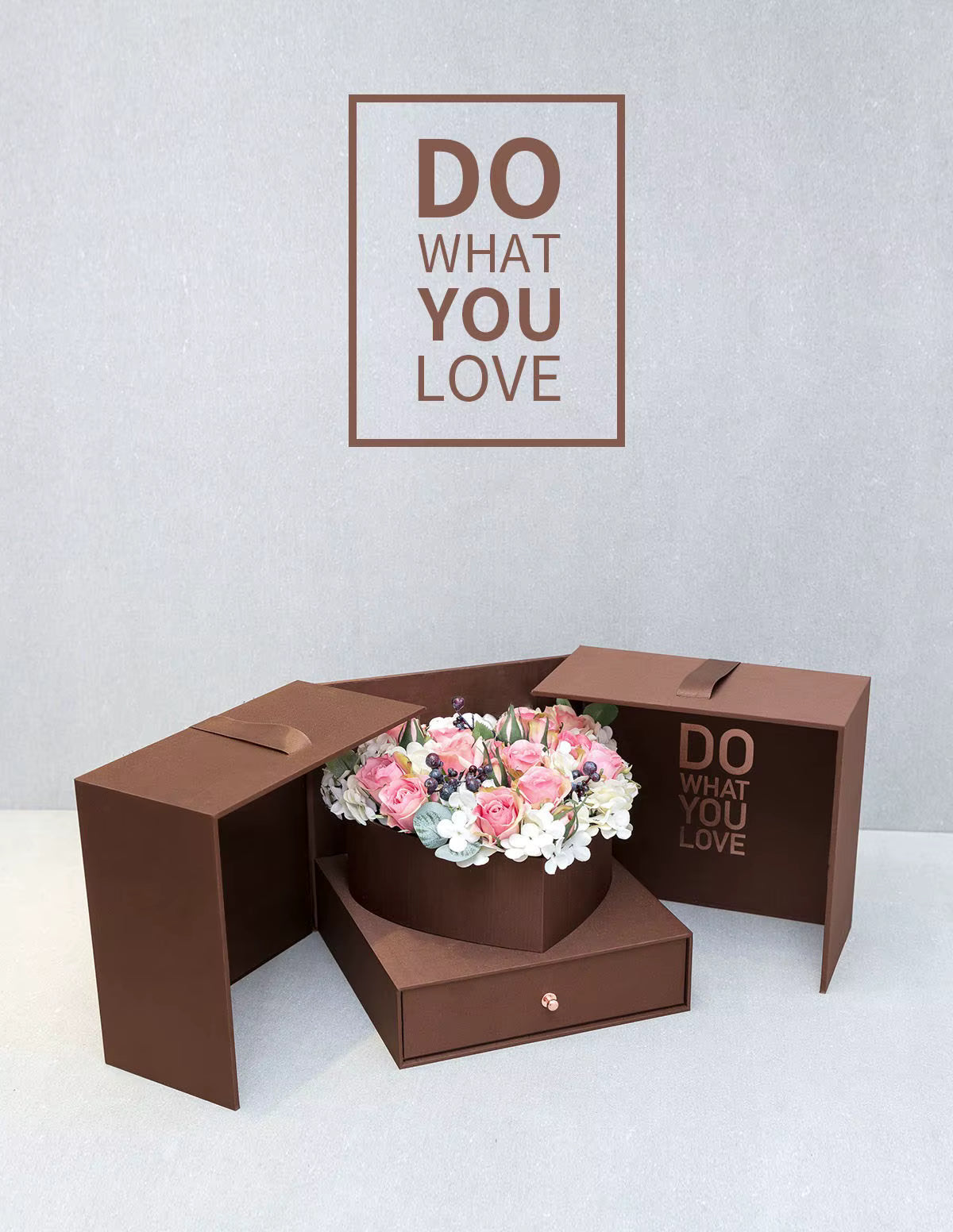 Elegant cube box for bridal, anniversary, or romantic gifts