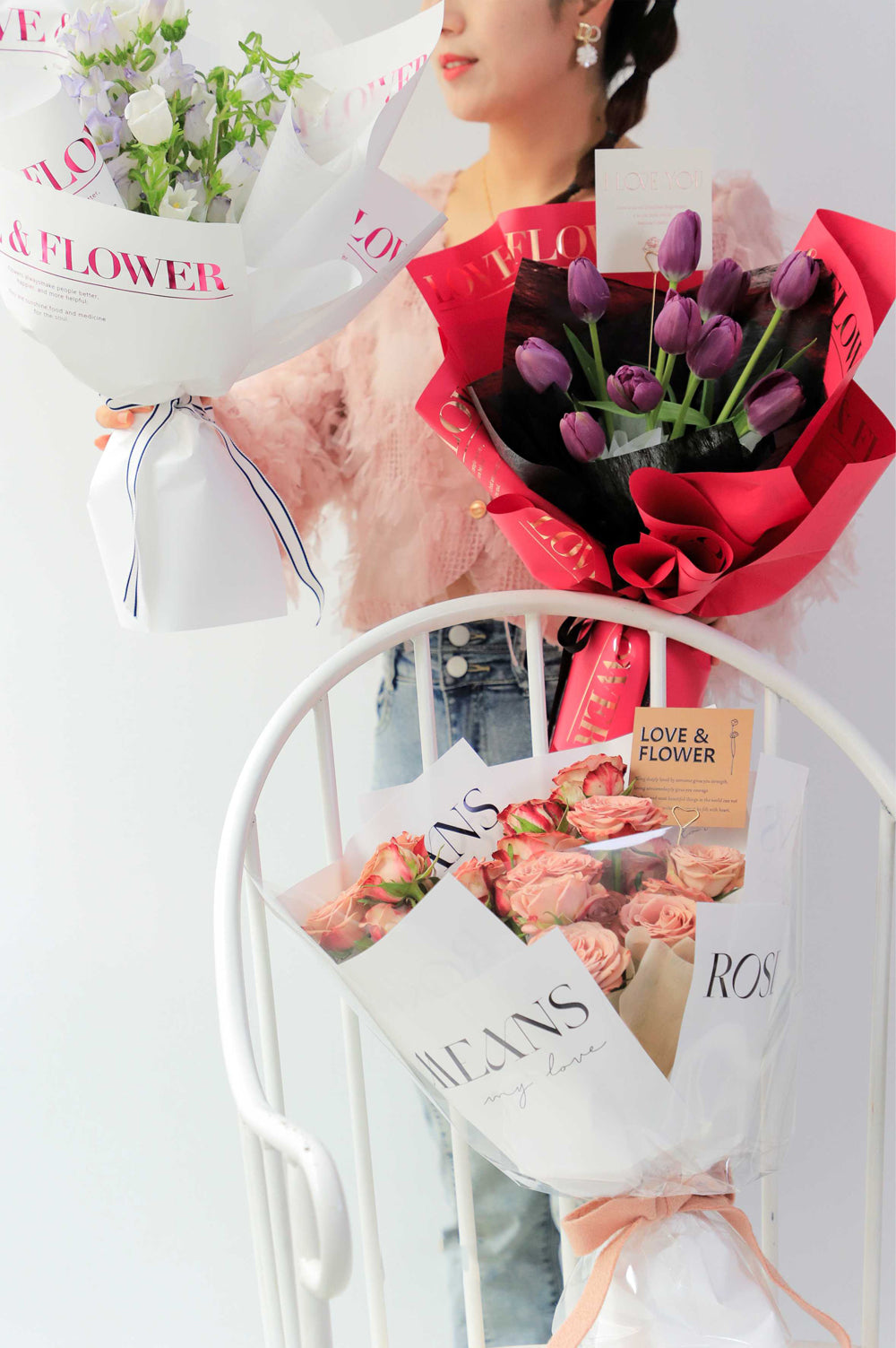 Elegant Floral Wrap (Medium) – Flower Works LLC
