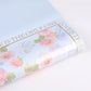 Light ice blue pearlescent flower wrapping paper with rose design