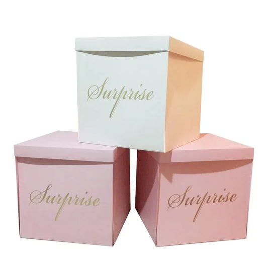 Large Open Surprise Gift Box - Various Colors - For Gender Reveal / Gift / Proposal