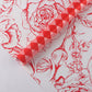 Checked Vintage Flower Wrapping Paper