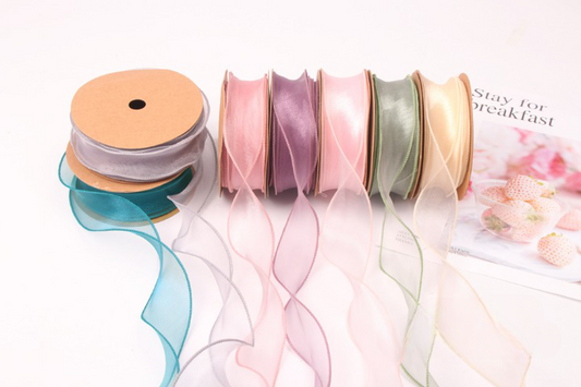 Mesh Silk Ribbon Roll For Flower Bouquet & Gift Wrapping