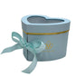 Clear lid heart box with satin ribbon detail