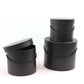 Black Basic Round Flower Hat Box with Lid