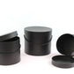 Black Basic Round Flower Hat Box with Lid