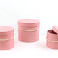 Pink Basic Round Flower Hat Box with Lid