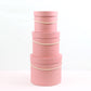 Pink Basic Round Flower Hat Box with Lid