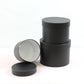 Black Classic Round Flower Hat Box with Liner Included