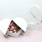 Sweet Love Heart Flower Gift Box - Various Colors - For preserved / Eternal Roses / Gift / Chocolate Strawberry Arrangements