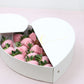 Sweet Love Heart Flower Gift Box - Various Colors - For preserved / Eternal Roses / Gift / Chocolate Strawberry Arrangements