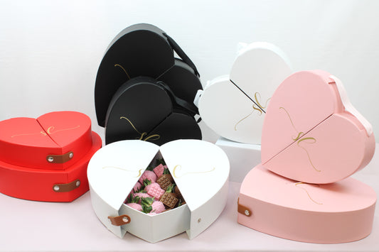 Sweet Love Heart Flower Gift Box - Various Colors - For preserved / Eternal Roses / Gift / Chocolate Strawberry Arrangements