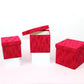 Velvet Cube Square Flower Hat Box with Lid