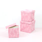 Velvet Cube Square Flower Hat Box with Lid