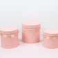 Macaroon Color Round Flower Hat Box with Lid