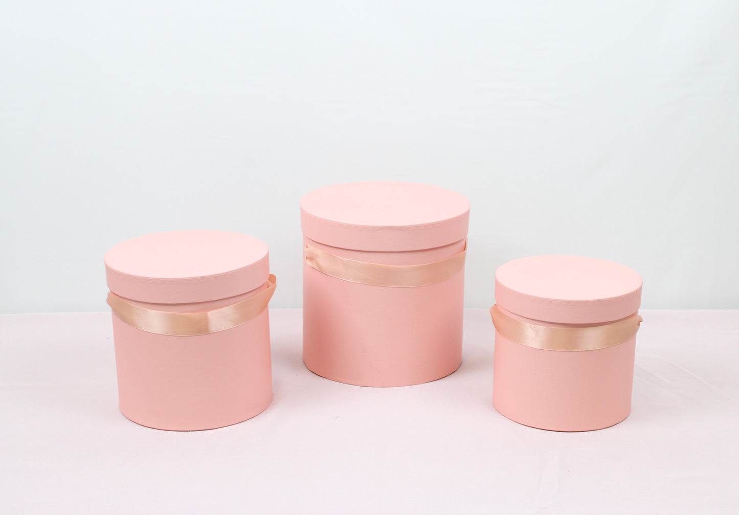 Macaroon Color Round Flower Hat Box with Lid