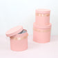 Macaroon Color Round Flower Hat Box with Lid