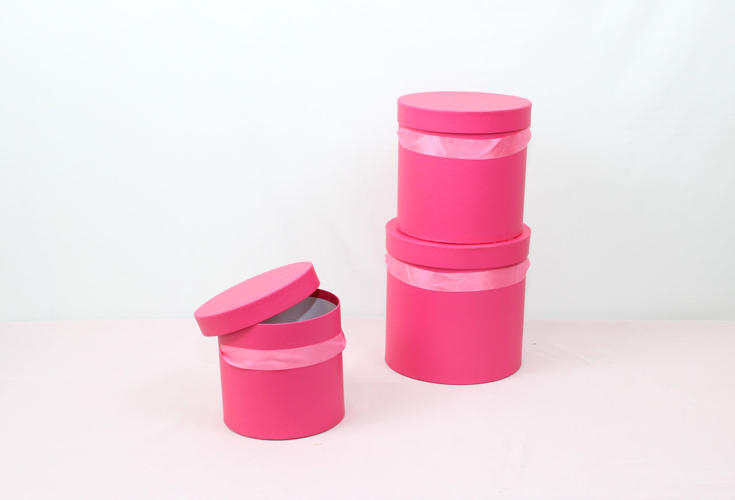 Macaroon Color Round Flower Hat Box with Lid