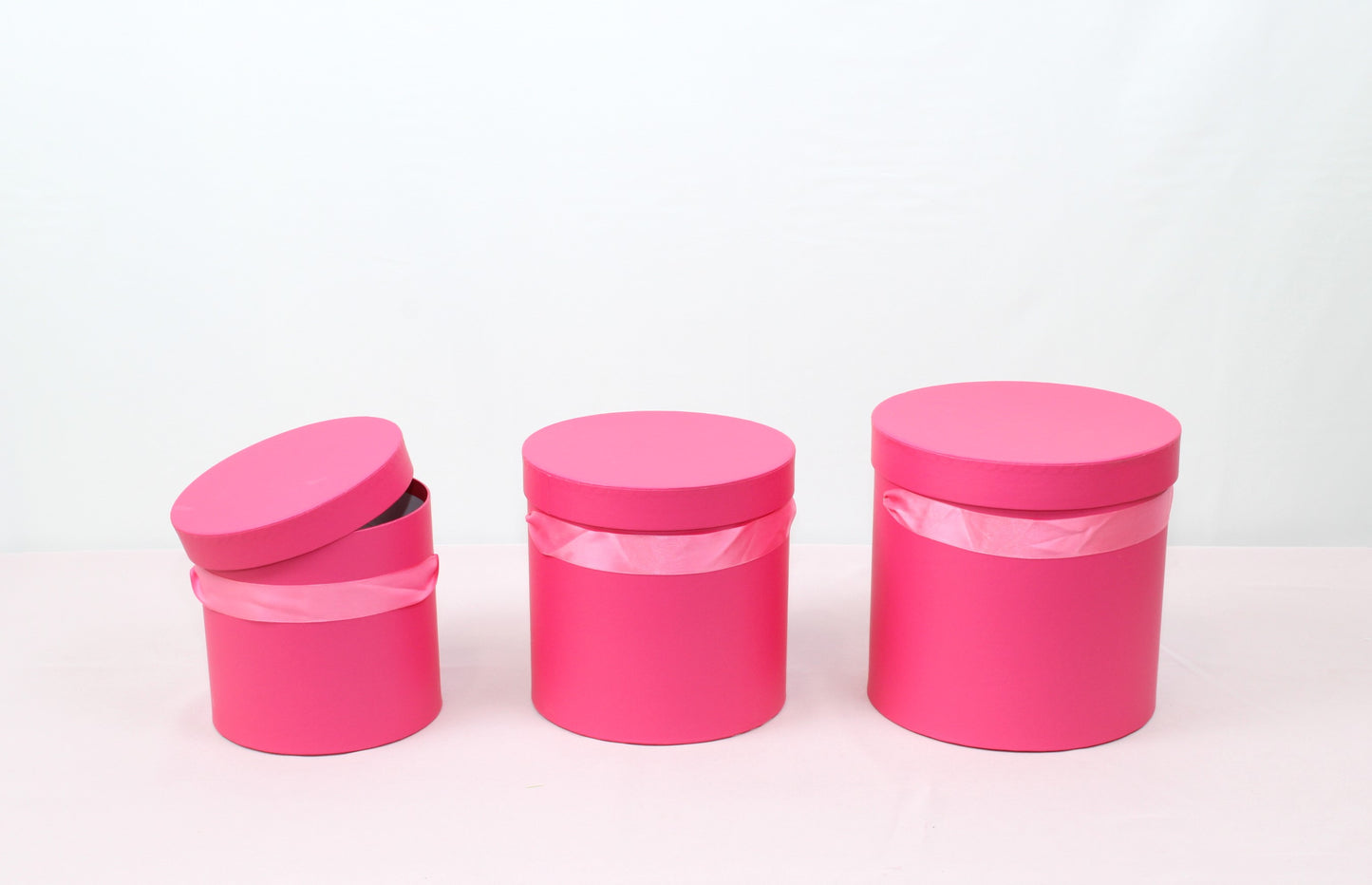 Macaroon Color Round Flower Hat Box with Lid