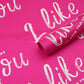 I like you Neon Colors Flower Wrapping Paper 