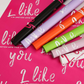 I like you Neon Colors Flower Wrapping Paper 