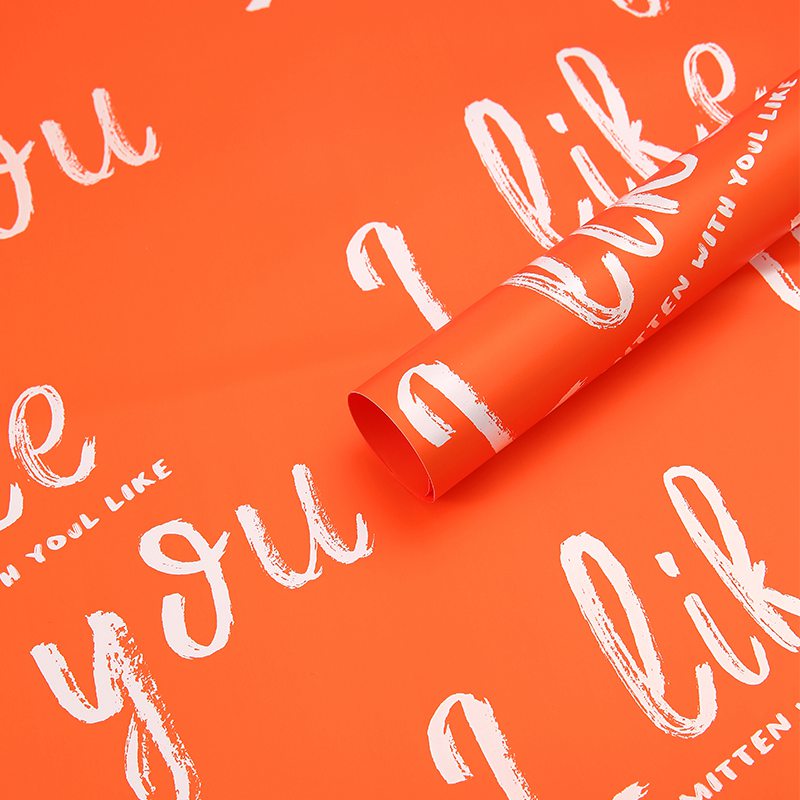 I like you Neon Colors Flower Wrapping Paper 