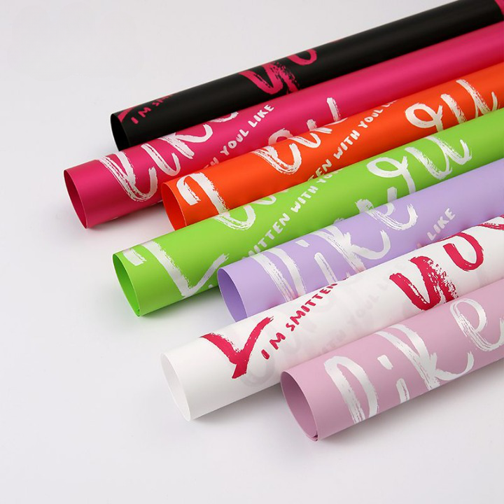 I like you Neon Colors Flower Wrapping Paper 