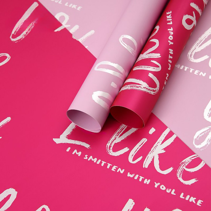 I like you Neon Colors Flower Wrapping Paper 